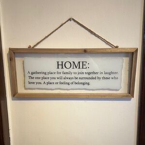 Wooden Framed Home Definition Wall Art